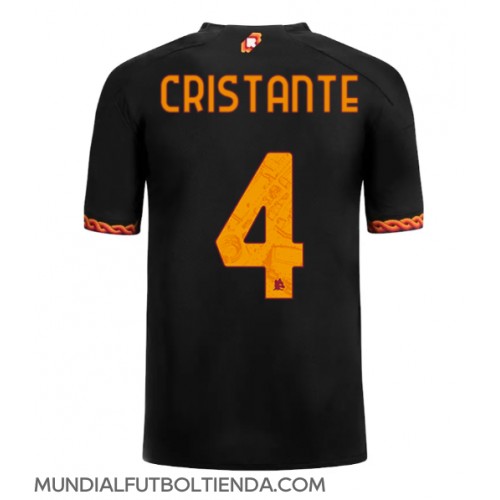 Camiseta AS Roma Bryan Cristante #4 Tercera Equipación Replica 2023-24 mangas cortas